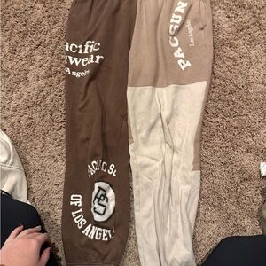 PacSun Kids Joggers - Brown and Tan